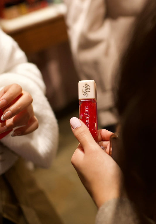 The Glow-To-Go Pouch + Engraved Lip Oil